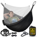 Durable Hammock 500 lb Capacity, Nylon Camping Hammock Chair - Double or Single Sizes w/Tree Straps and Attached Carry Bag - Por