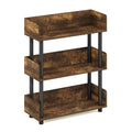 Furinno Turn-N-Tube 3-Tier Toolless Display Rack, Amber Pine/Black