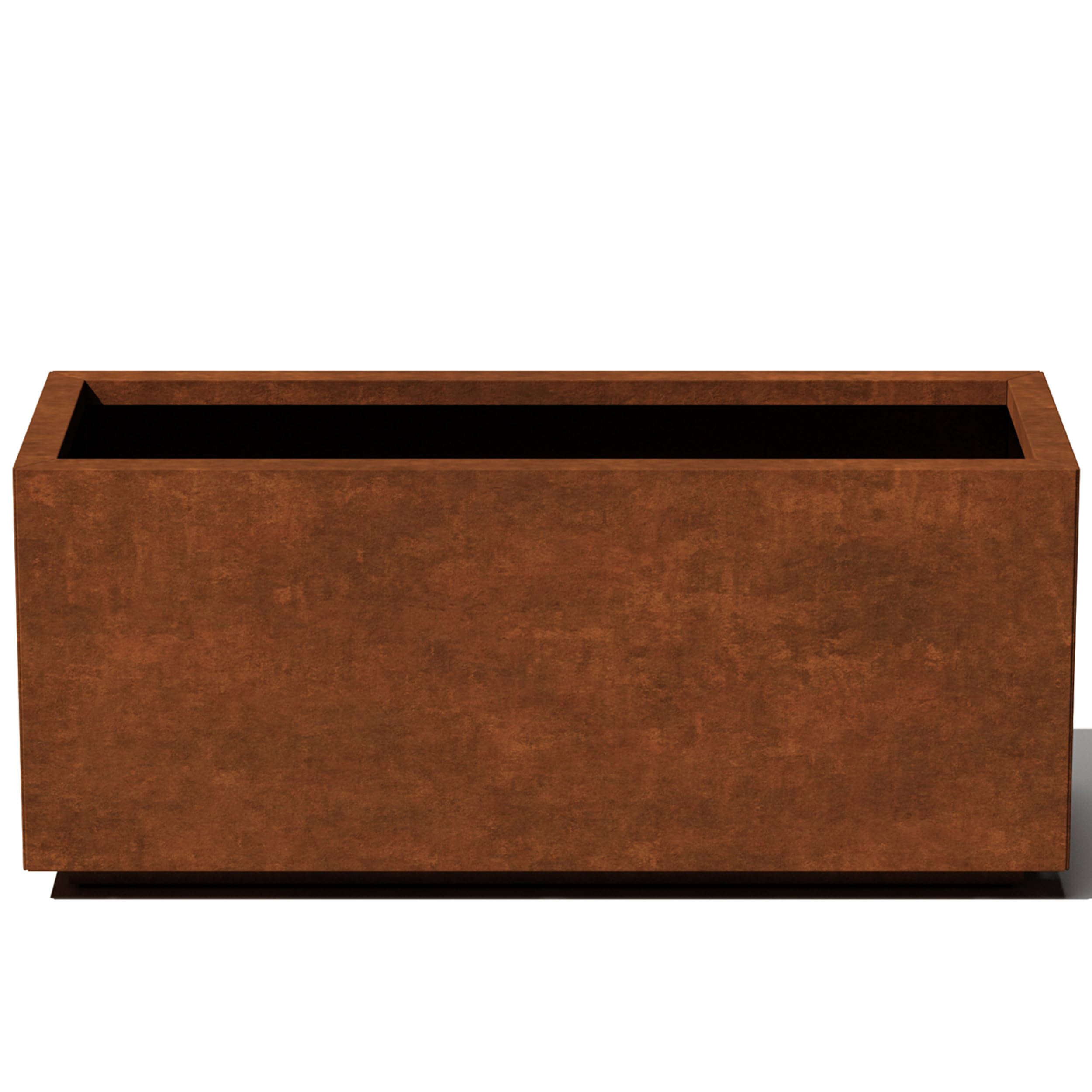 Veradek Corten Steel Series Long Box Planter - Large Rectangular Corten Steel Planter  Naturally Rusting Steel For All-Weather U
