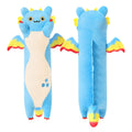 PEACH CAT Long Dragon Cat Plush Pillow Cute Dragon Cat Stuffed Animal for Boys and Girls Blue 19.6 