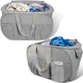 2 Pack Collapsible Laundry Baskets with Lid, Foldable Laundry Basket with Pockets, Pop Up Hamper with Dual Handles, 99L Sturdy H