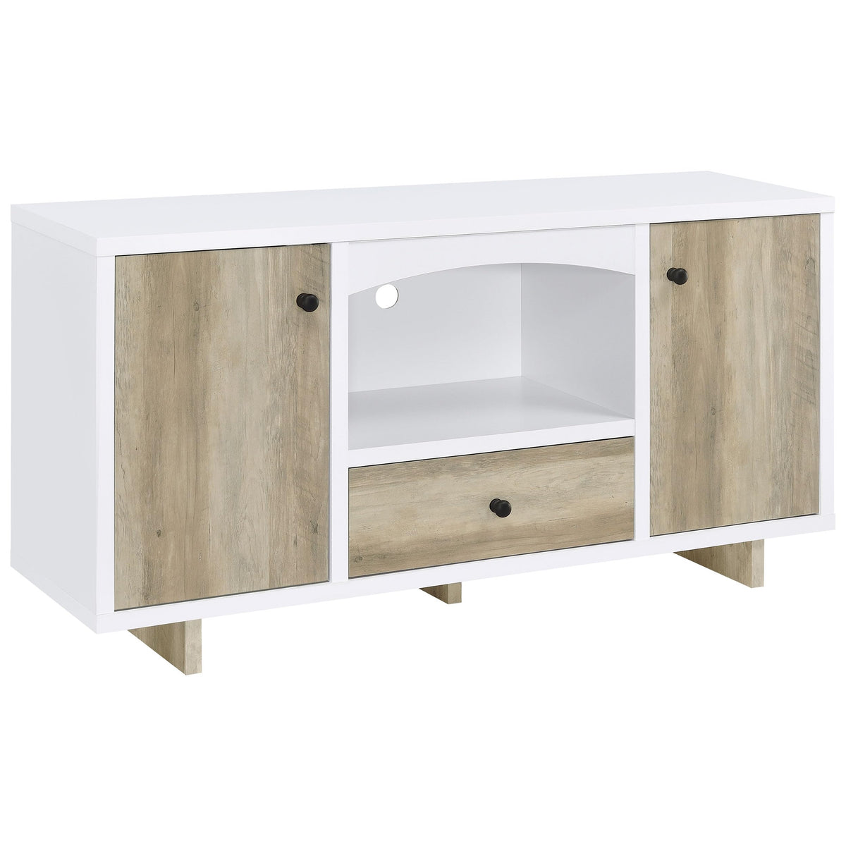 Coaster Home Furnishings Dalton 2-Door Storage Credenza White and Distressed Pine