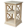 IC International Concepts Hampton Accent Table, 16 in W x 16 in D x 26 in H, Unfinished