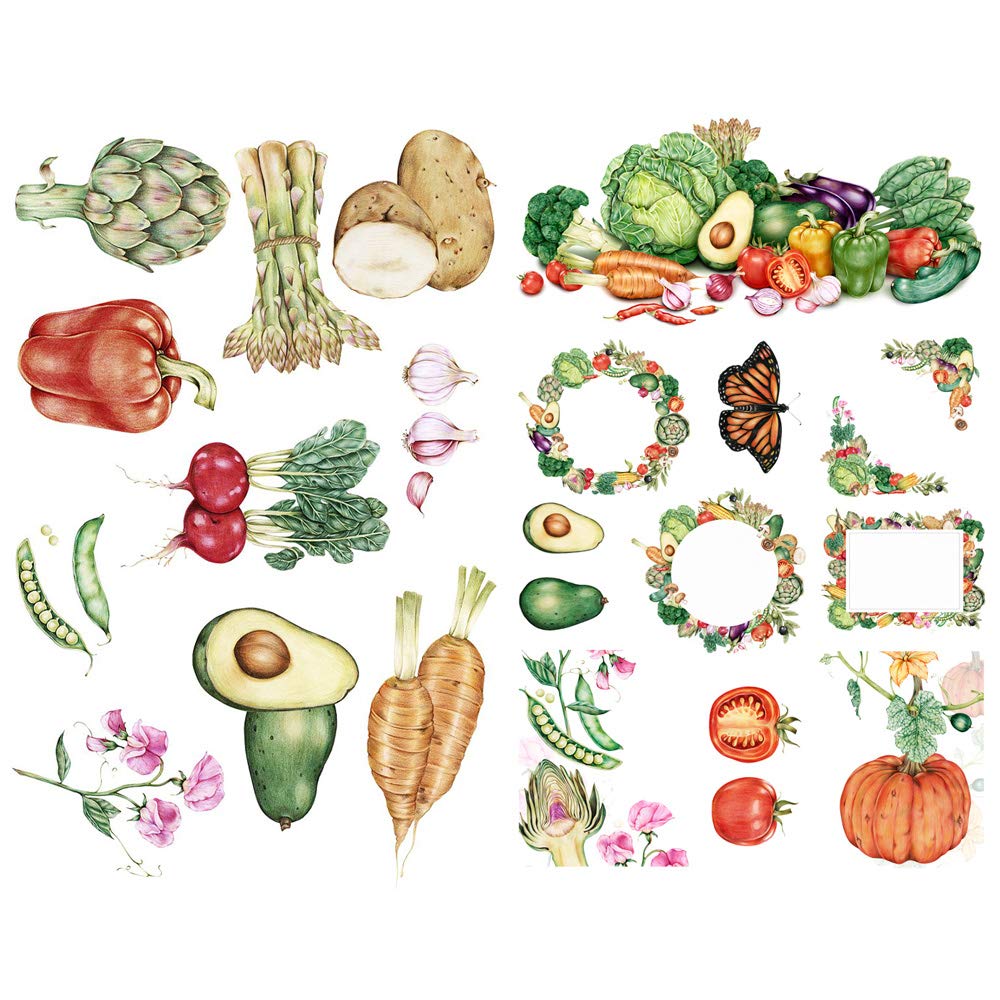 Seasonstorm Hand Draw Vegetables Kawaii Aesthetic Pastel Art Agenda Journal Planner Stationery Stickers