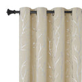 Buhua Grommet Top Window Draps For Living Room Bedroom Curtains Energy Saving Room Darkening Impede Light Privacy Curtains, 42W
