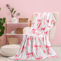 Jansun Bow Blanket Pink Bows Soft Throw Blanket Cute Pink Halloween Bow Preppy Stuff Blanket Plush Sofa Couch Bed Gift for Prepp