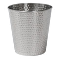 happimess Axel 2 Gal Hammered Steel Waste Bin 10, Brushed Steel
