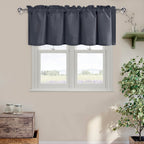DWCN Kitchen Curtains Valance for Windows, Bathroom/Basement Curtains for Windows, 18 Inch Short Curtains for Small Window - 1 P
