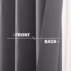 Nicetown Kitchen Valance Window Treatment Blackout Tiers For Small Window Short Curtain Farmhouse Grommet Country Window Cover For Living Room/Basement, W34 X L24, 2 Panels, Grey