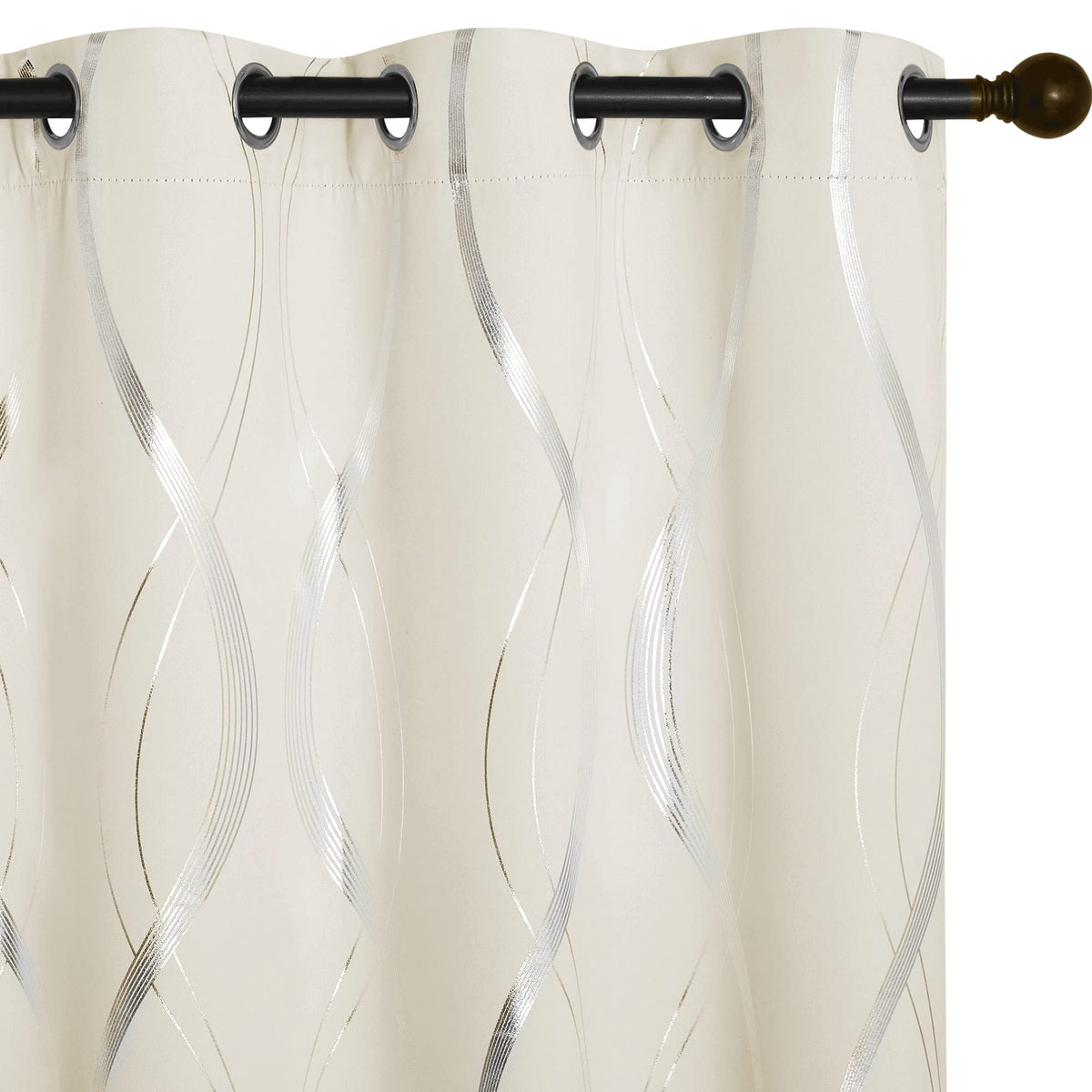 Nicetown Bedroom Curtains Small Blackout Panels, Beige, Set Of 2, 42 By 54 Inch, Window Treatment Thermal Insulated Solid Gromme