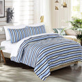 Emme Queen Comforter Set 7 Piece Bedding Sets, Blue Bed In A Bag Bedspreads Queen Size With Comforter, Sheets, Pillowcases & Sha