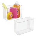 iDesign Adhesive Organizer Bin, Set of 2, Clear