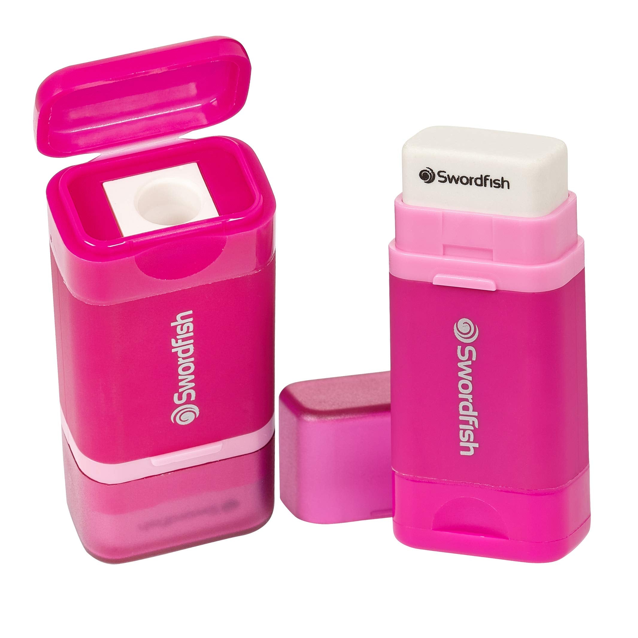 Swordfish Combo    Pencil Sharpener And Eraser - Pink