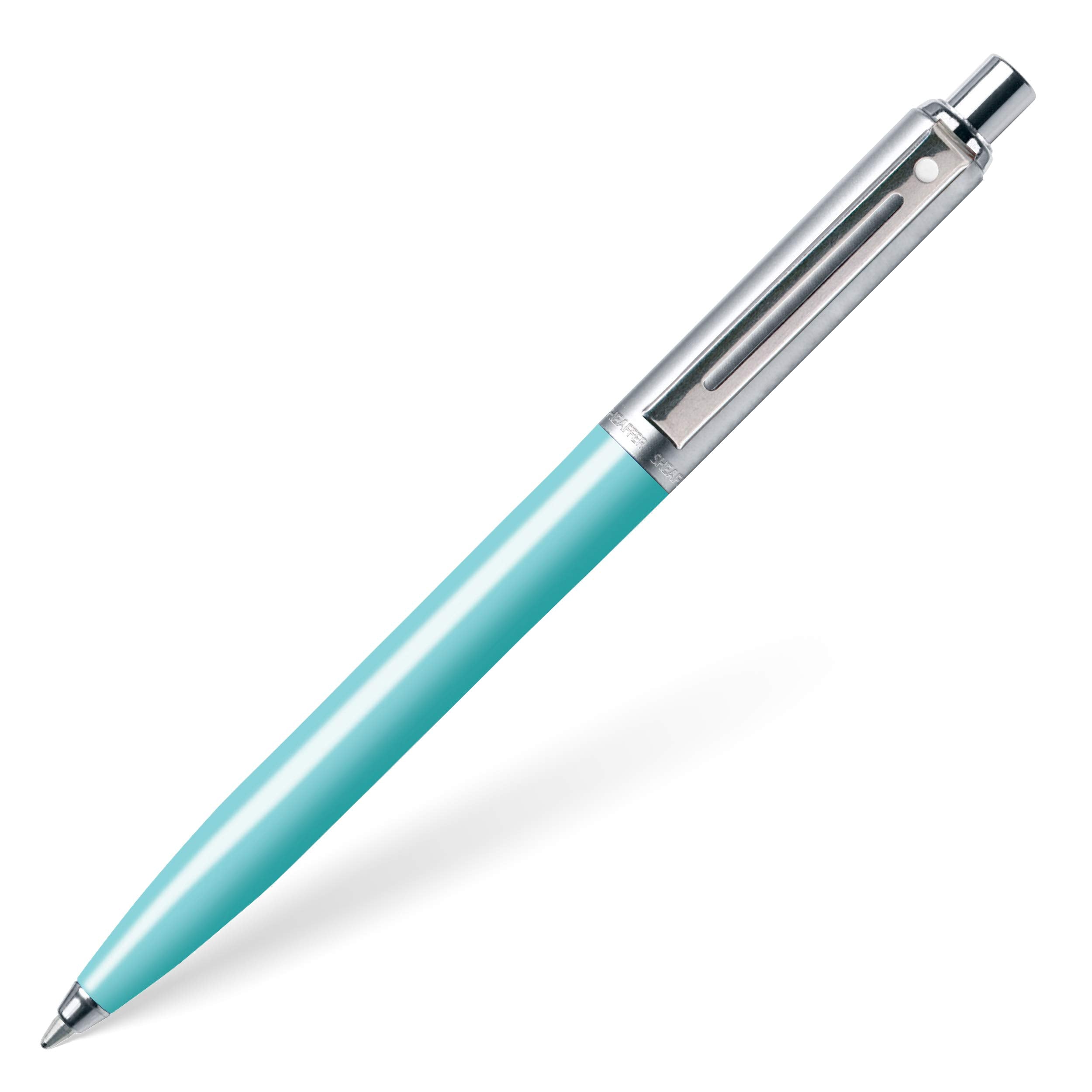 Sheaffer Sentinel Turquoise Ballpoint Pen With Chrome Trim