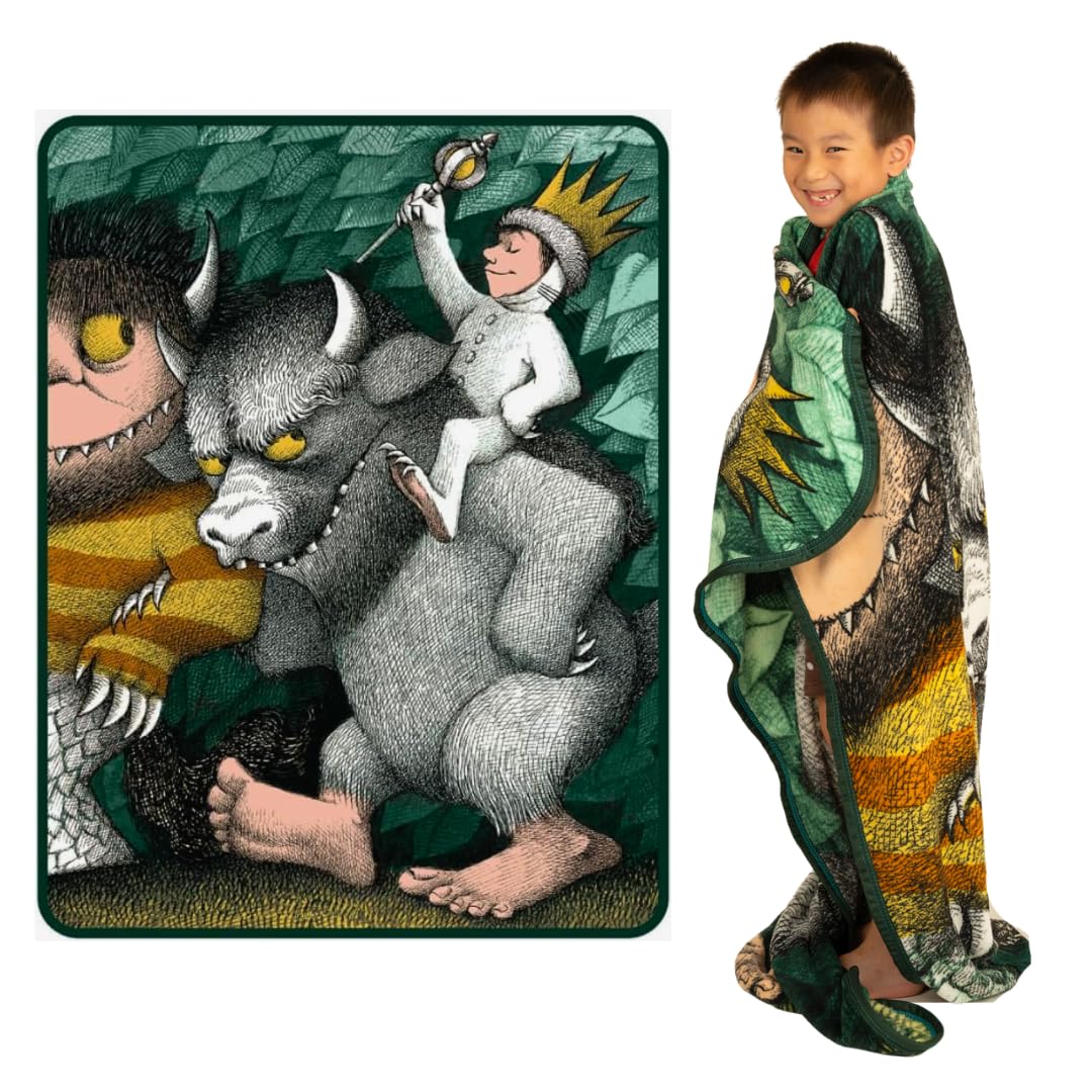 Franco Where The Wild Things Are Kids Bedding Super Soft Cozy Plush Throw, 46 In X 60 In, (Officially Licensed Product)