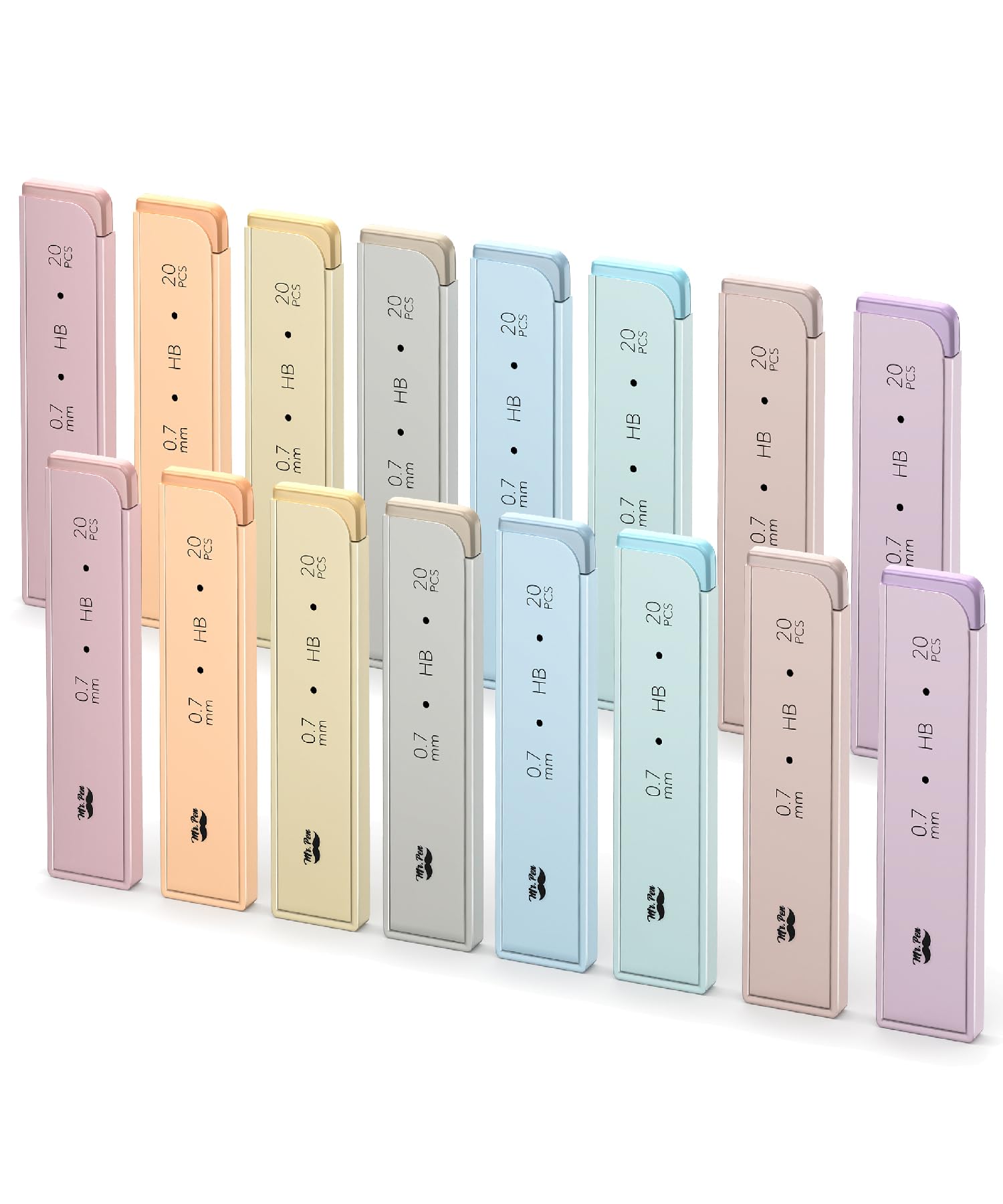 Mr. Pen- 0.7 Millimeter Lead Refills For Mechanical Pencils, Hb, 16 Pack, 320 Pcs, 0.7Mm Lead Refills