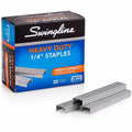 Swingline Staples, Heavy Duty, 1/4' Length, 25 Sheet Capacity, 100/Strip, 5000/Box, 1 Pack (79394), Silver