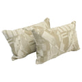 Blazing Needles Jacquard Throw Pillow, 11" x 19", Getty Globe 2 Count