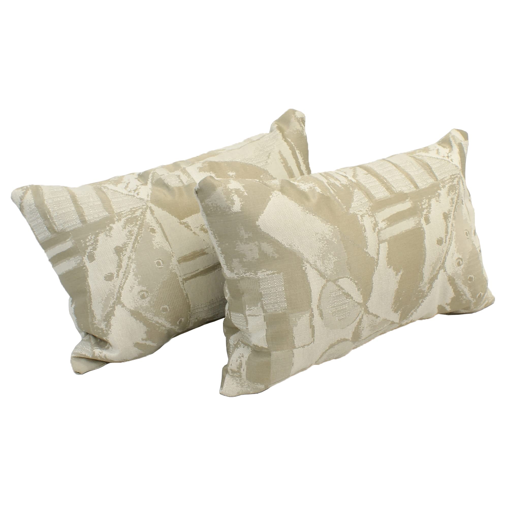 Blazing Needles Jacquard Throw Pillow, 11" x 19", Getty Globe 2 Count