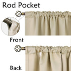 Bgment Beige Room Darkening Curtains 84 Inch Length - Rod Pocket And Back Tab Thermal Insulated Curtains For Bedroom/Living Room, 2 Panels Set, 38 X 84 Inch