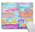 Smooffly Mousepad Paint Oil Paints Cover Abstract Print Multicolor Mousepad Mouse Pad Rainbow Yellow White Violet Pink Blue Purp