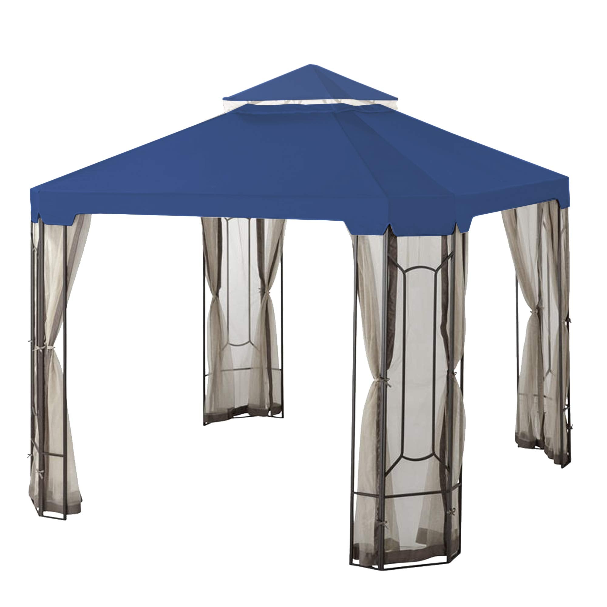 Garden Winds Replacement Canopy for The Cottleville Gazebo - Riplock 350 - True Navy