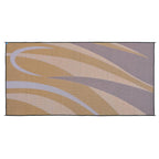 Ming'S Mark Gb7 Stylish Camping Reversible Graphic Patio Mat - 8' X 16', Brown/Gold