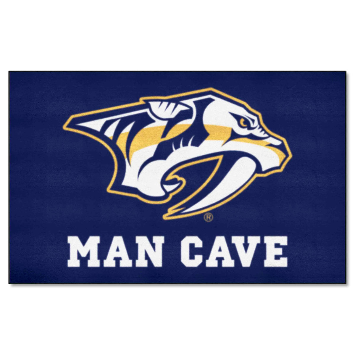 Fanmats 14451 Nashville Predators Man Cave Ultimat Rug  5Ft. X 8Ft. | Sports Fan Area Rug, Home Decor Rug And Tailgating Mat