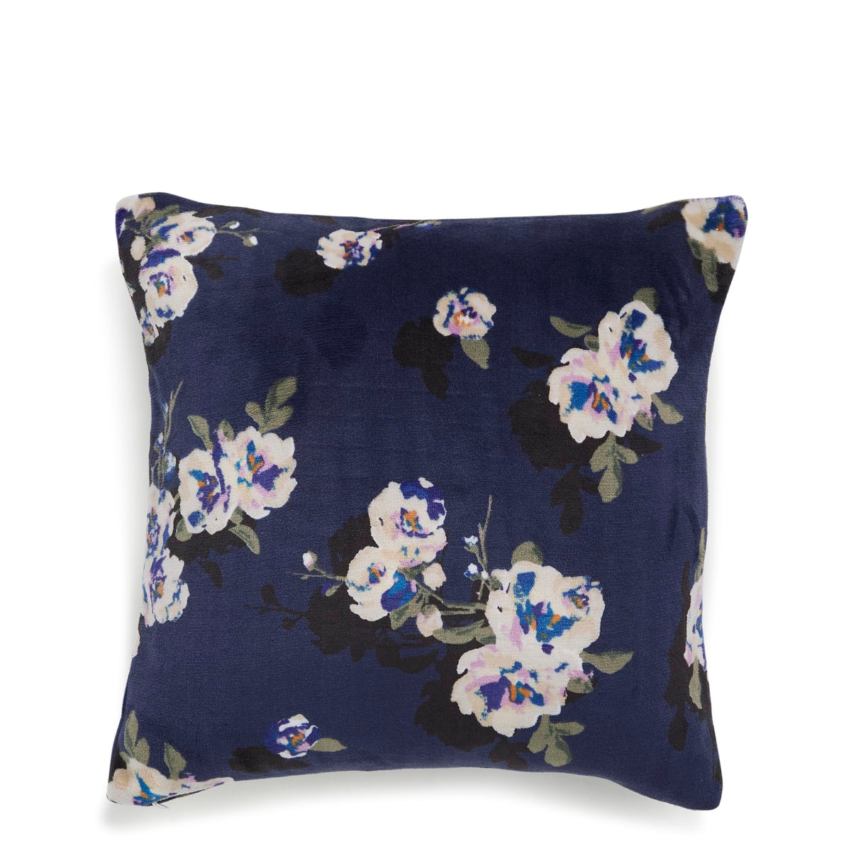 Vera Bradley Decorative Throw Pillow With Removeable Hypoallergenic Insert Dcor, One Size, Blooms And Branches Navy