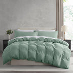 Nestl Sage Green Duvet Cover Full Size - Soft Prewashed Full Size Duvet Cover Set, 3 Piece, With Zipper Closure, 1 Duvet Cover 80X90 Inches And 2 Pillow Shams - No Comforter