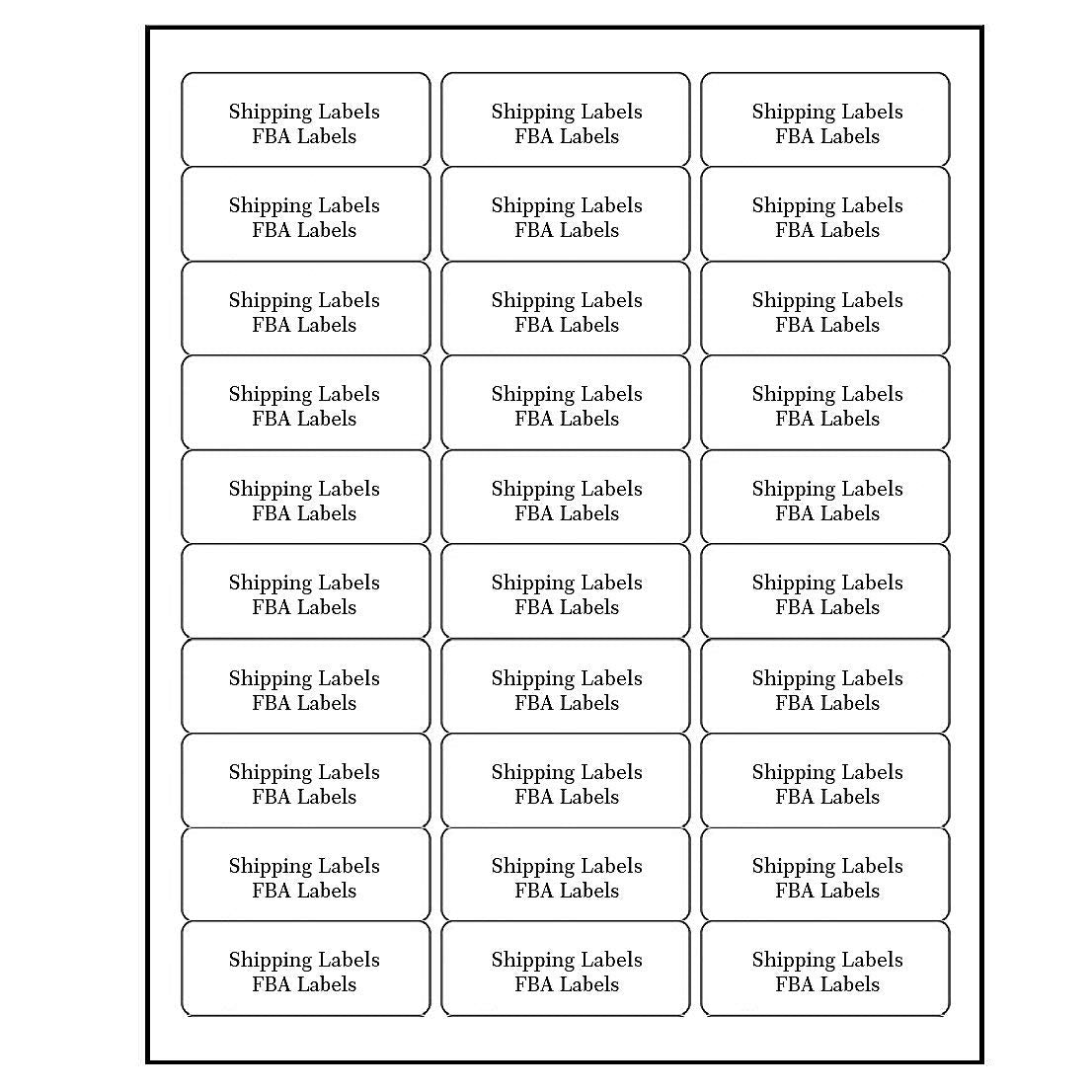 30 Up Address Labels For Inkjet Printers 1' X 2-5/8', Pack Of 4500 Labels