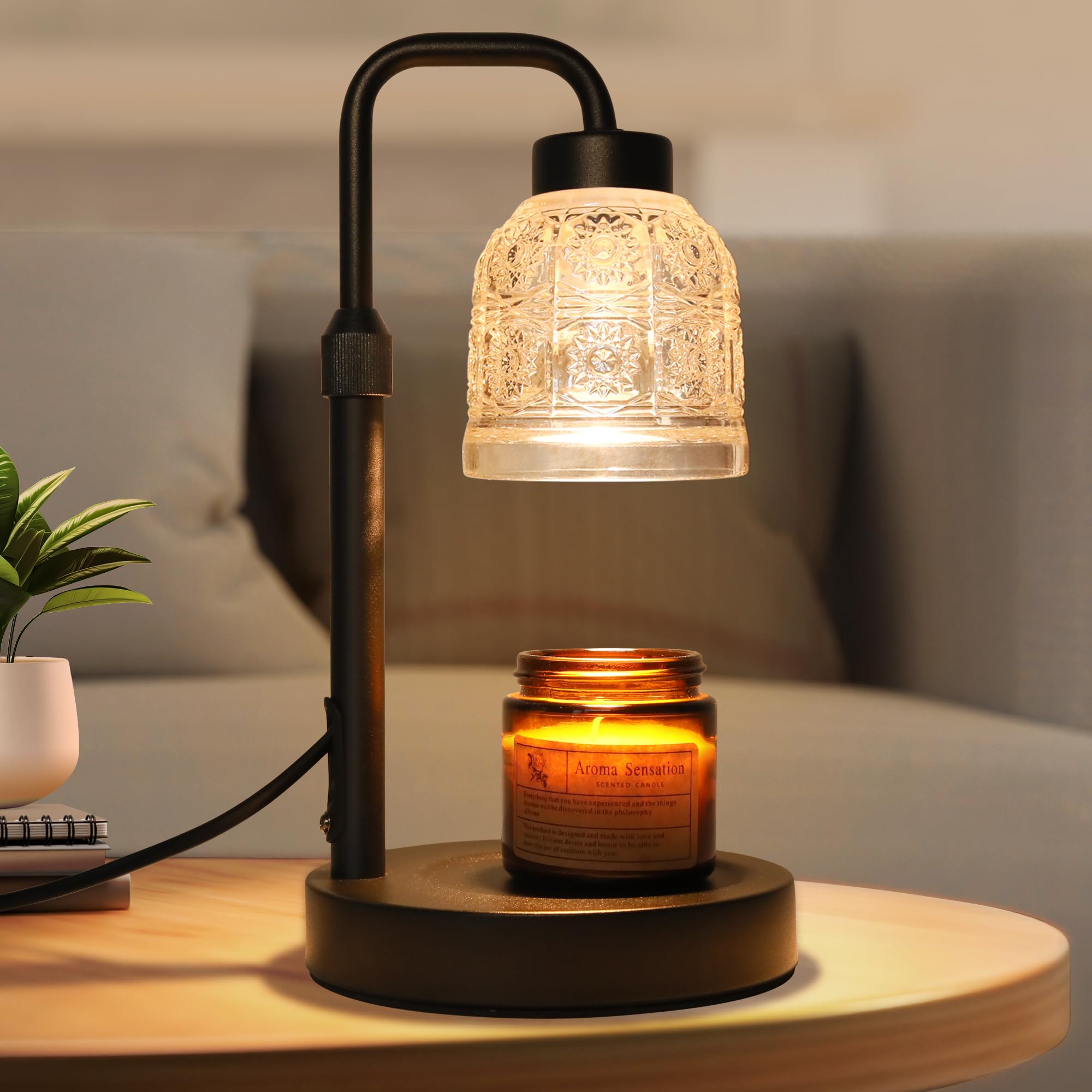 AIFEI Candle Warmer Lamp with Timer, Dimmable Candle Warmer Lamp, Adjustable Height Candle Lamp, Electric Candle Lamp Warmer wit