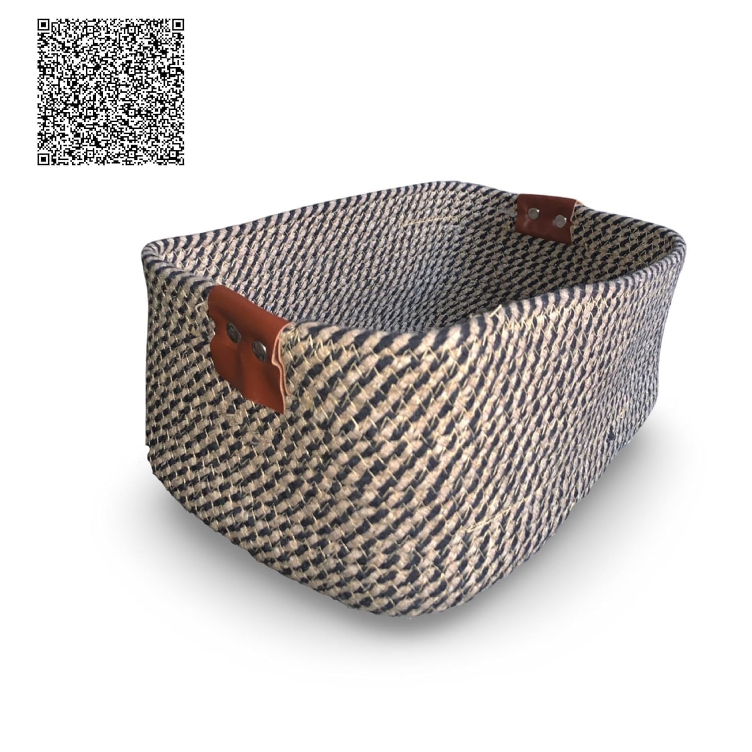 Slappy Jute Cotton Storage Gift Basket, Rectangle Case For Closet, Packing, Wedding Organizer Box Jute Basket Handwoven EcoFrie