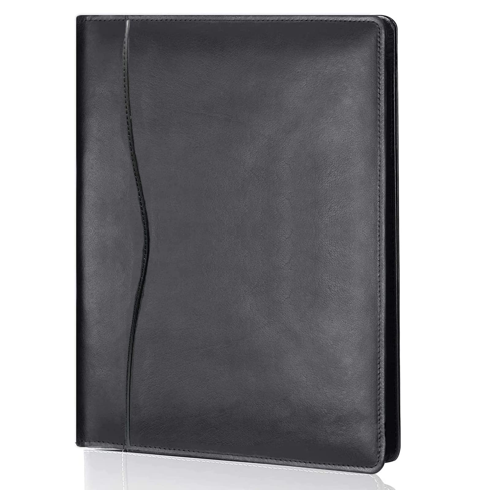 Leather Portfolio Folder Padfolio, Business Padfolio Organizer Document Planner Portfolio Binder Storage Pocket For Legal Pad Ho