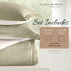 Linen Market Reversible Queen Comforter Set (3 Piece) - Bring Luxury Home With Our Soft & Lightweight Down Alternative Comforter