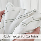 Jinchan Green And White Striped Curtains 84 Inches Long For Living Room Bedroom Green On White Curtains Pinstripe Curtains Privacy Light Filtering Rod Pocket Modern Window Curtains Set 2 Panels