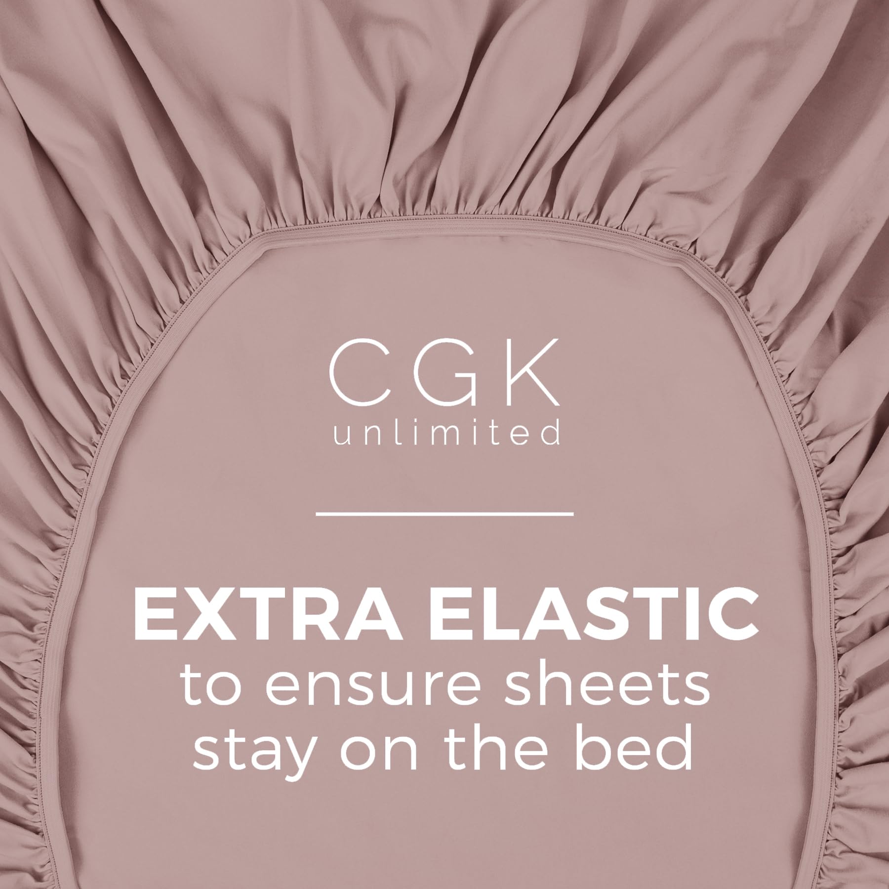 Queen Size Fitted Bed Sheet - Hotel Luxury Single Fitted Sheet Only - Fits Mattress Up To 16 - Extra Soft, Wrinkle Free, Breathable And Cooling - Bottom Fitted Sheet - Mauve Single Fitted Sheet Only