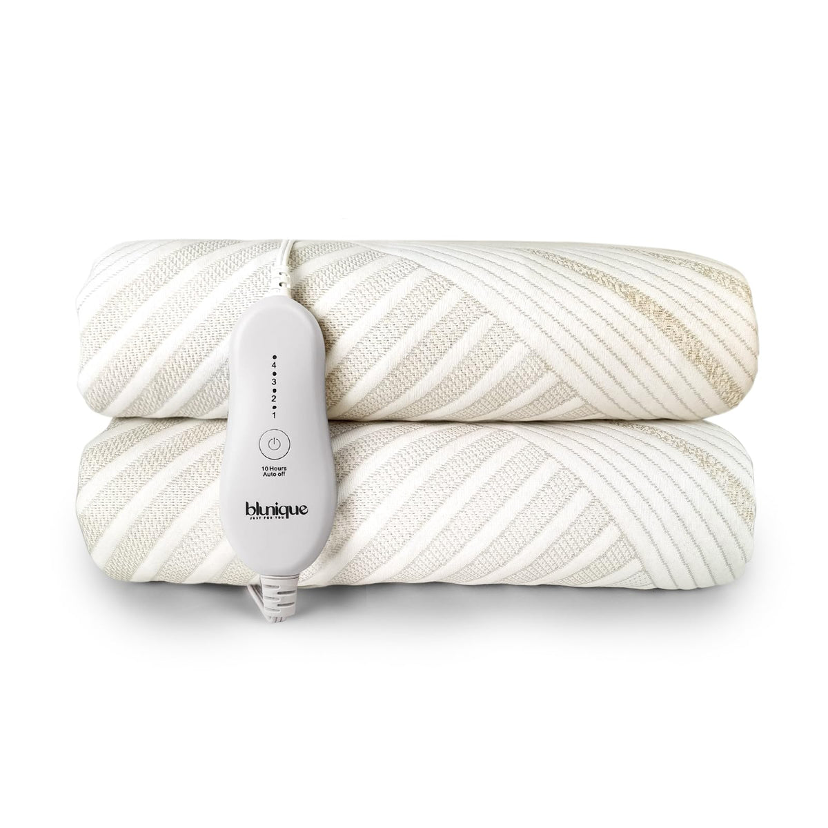 Blunique Electric Heated Mattress Pad Twin Size Single Control Bed Warmer, Deep Pocket, 10-Hour Auto Off, Machine Washable, 3D A