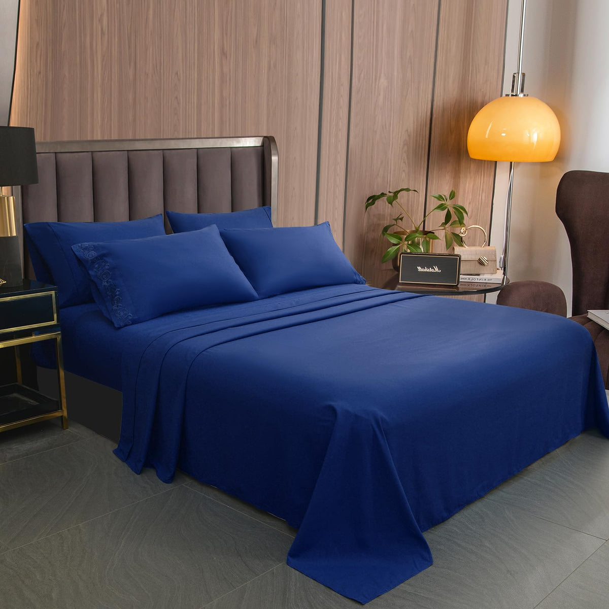 Lonava Queen Size Sheets Set - 6 Piece Set Wrinkle Free Hotel Luxury Oeko-Tex Sheets And Pillowcases Set, Silky Soft Microfiber