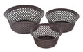 Kuber Industries Set Of 3 Stackable Plastic Basket For Storage With Lid | Multipurpose Toys, Stationery Organizers Box | Counter