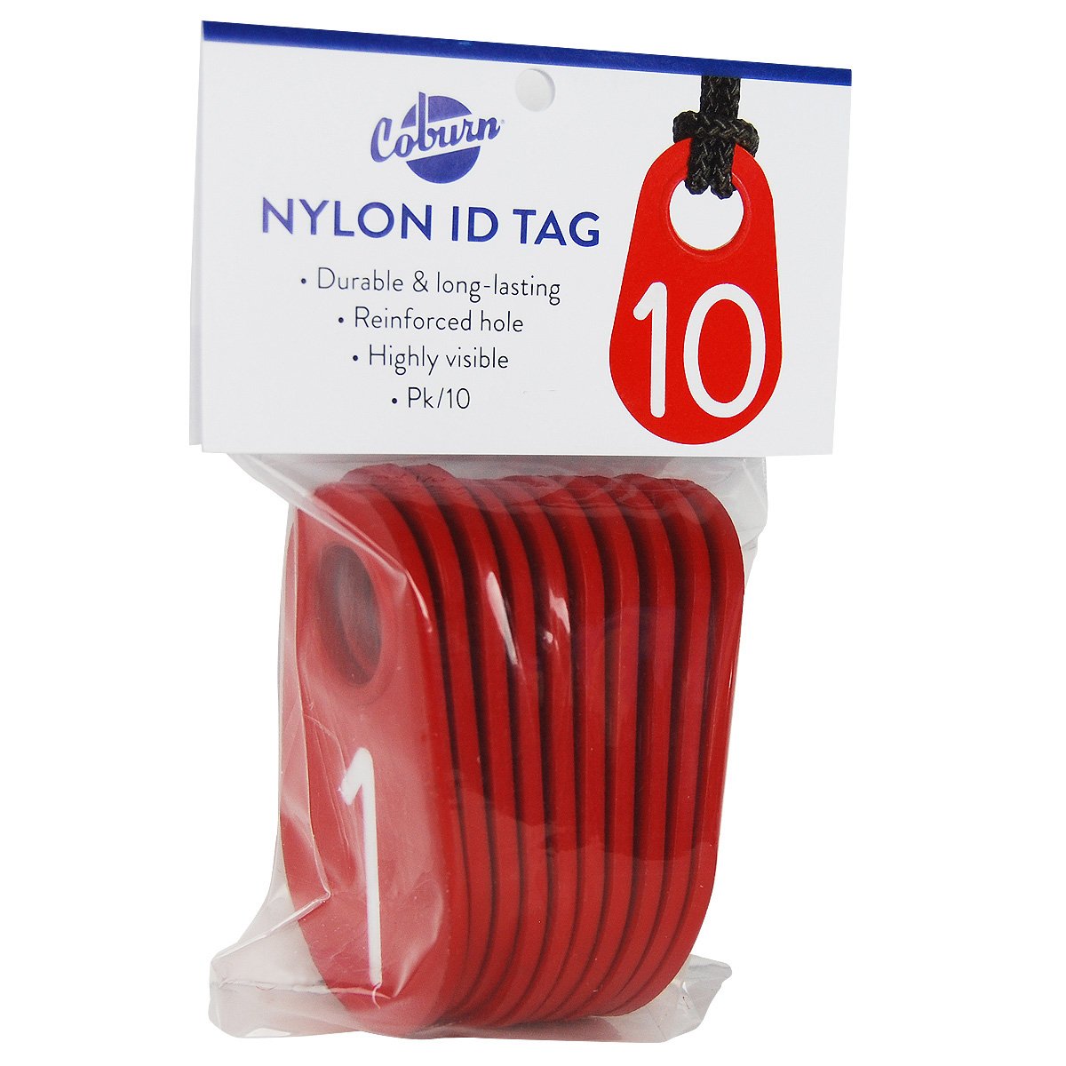 Coburn 258Pk-05-010 Red Neck Tag #'D 1-10