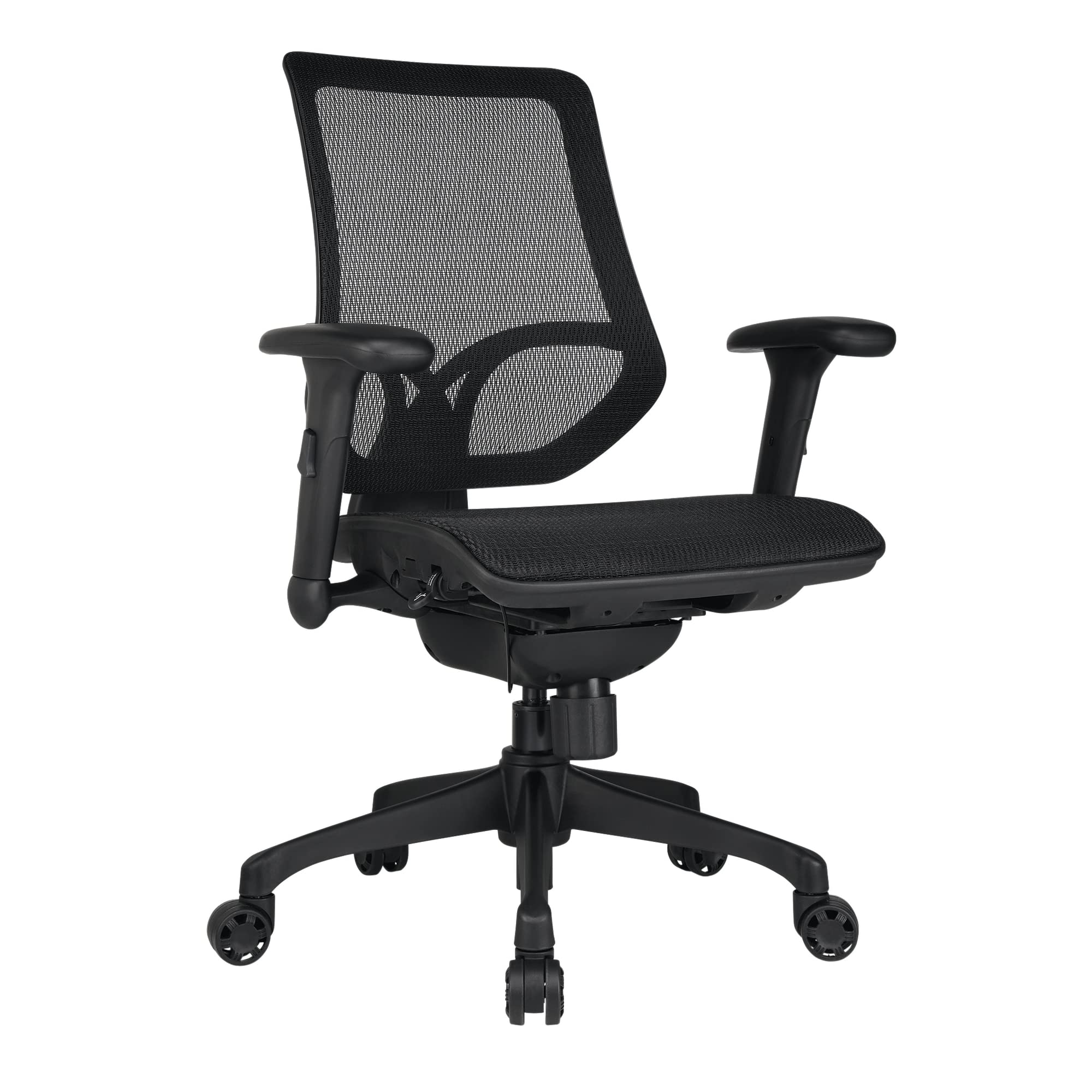 WorkPro 1000 Series Ergonomic Mesh/Mesh Mid-Back Task Office Chair, Black/Black, BIFMA Compliant