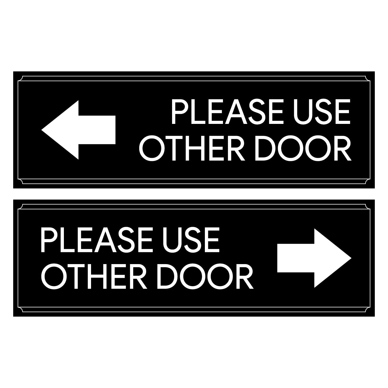 Please Use Other Door Sticker Decal Set - Self Adhesive, Peel-Off, For Offices, Stores, Businesses