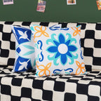 Onway Outdoor Boho Pillow Covers Waterproof 18X18 Set Of 4 Floral Farmhouse Decorative Outdoor Throw Pillows For Bench Couch Pat