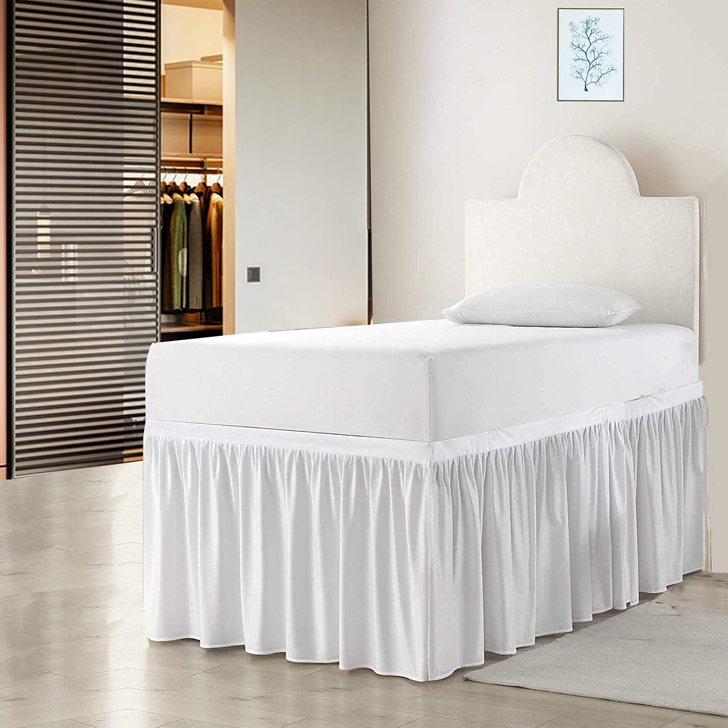 Dorm Room Bed Skirt Twin Xl-College Dorm Bed Skirt-Extra Long Dorm Room Bed Skirt-College Dorm Bed Skirt 32 Inch Drop-100% Micro