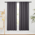 Ryb Home Blackout Curtains For Living Room, Back Tab & Rod Pocket Top Insulating Window Decor For Bedroom Dining Classroom Home Office, W 62 X L 72, Grey, 2 Panels