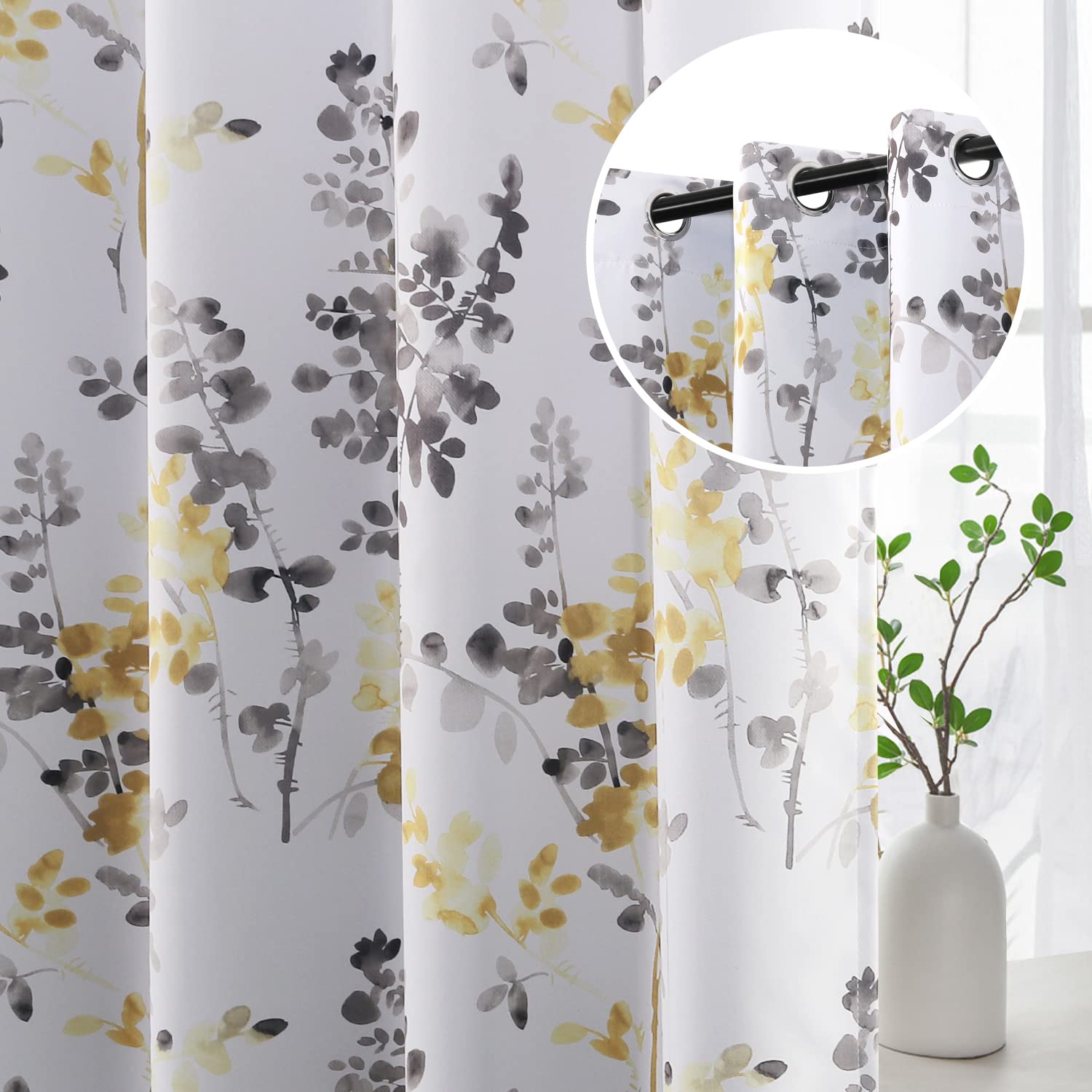 H.Versailtex Curtains For Bedroom Room Darkening Curtains 84 Inch Length 2 Panels Set Thermal Insulated Drapes For Living Room V
