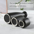 Cemabt Black Ceramic Vase Set-3 Small Flower Vases For Decor,Modern Boho Farmhouse Home Decor,Decorative Vase For Pampas Grass&D