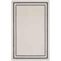 Nourison Essentials Indoor/Outdoor Ivory/Black 3 x 5 Area -Rug, Easy -Cleaning, Non Shedding, Bed Room, Living Room, Dining Ro