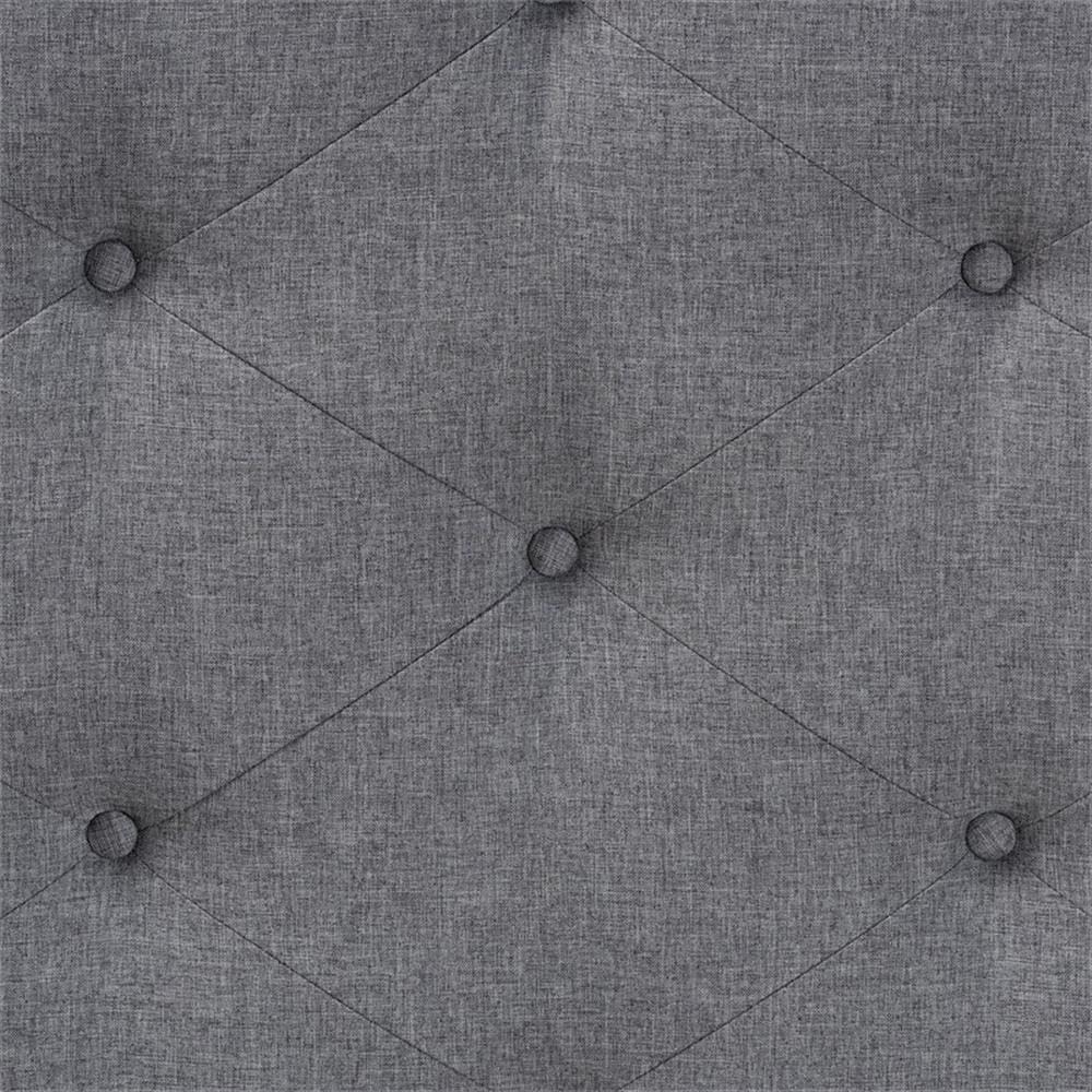 Baxton Studio Shanti Classic and Traditional Grey Fabric and Walnut Brown Finished Wood Queen Size Headboard